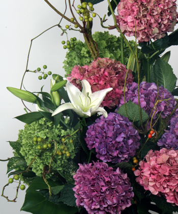 東京下町の花恭 生花 あじさいアレンジ